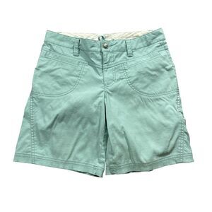 Athleta‎ Green Mint 8 Nylon Spandex Zipper Pockets  Zipper Closure (small spot)